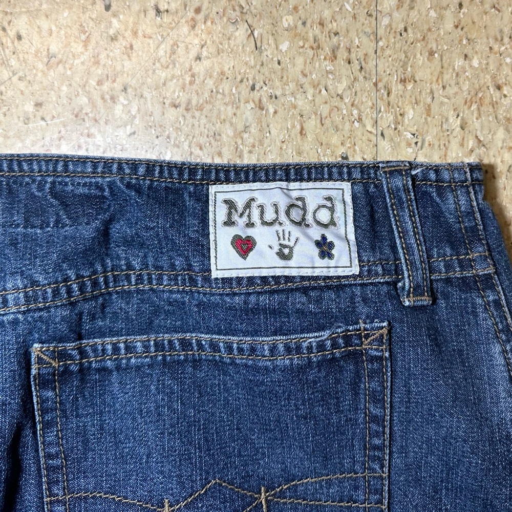 VTG Vintage Mudd Juniors Denim Blue Mini Skirt Size‎ 11 Y2K 90s Low Rise Pockets